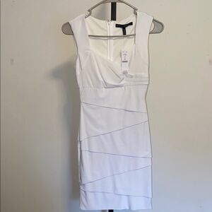 NWT!! WHBM White House Black Market White Sheath Mini Dress Size 00